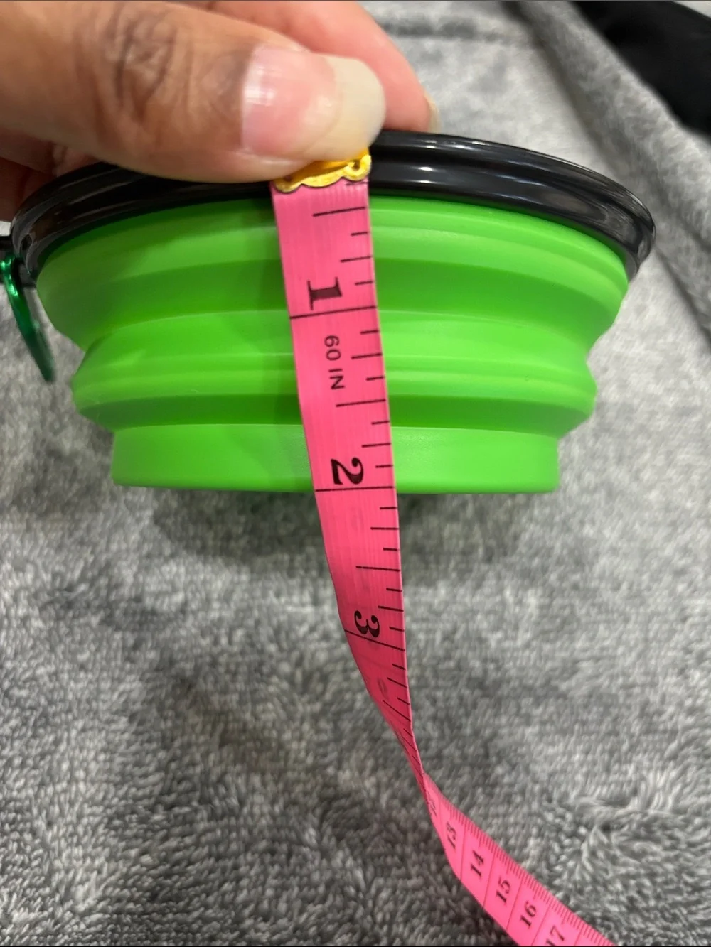 Moofin Green Collapsible Silicone Pet Portable Travel Bowl set of 2